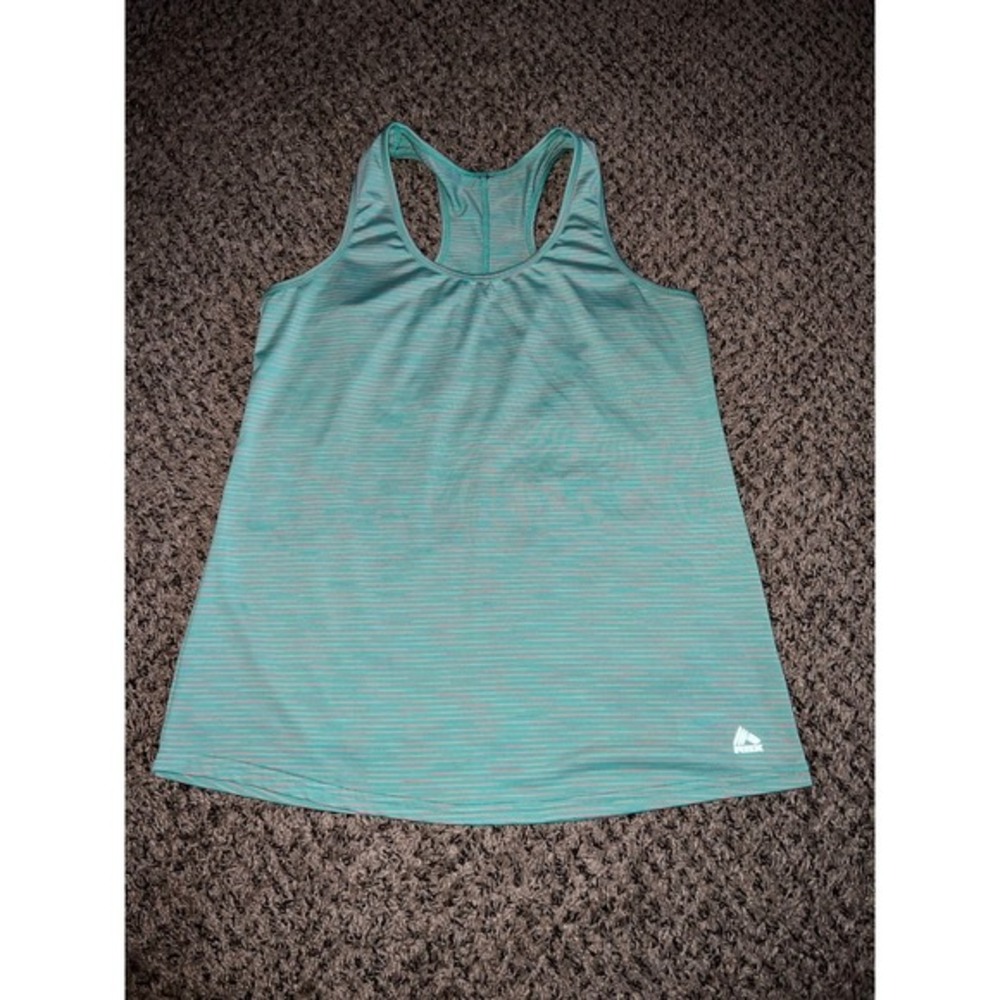 RBX Women's Teal/Pink Activewear Razor Back‎ Tanktop size large